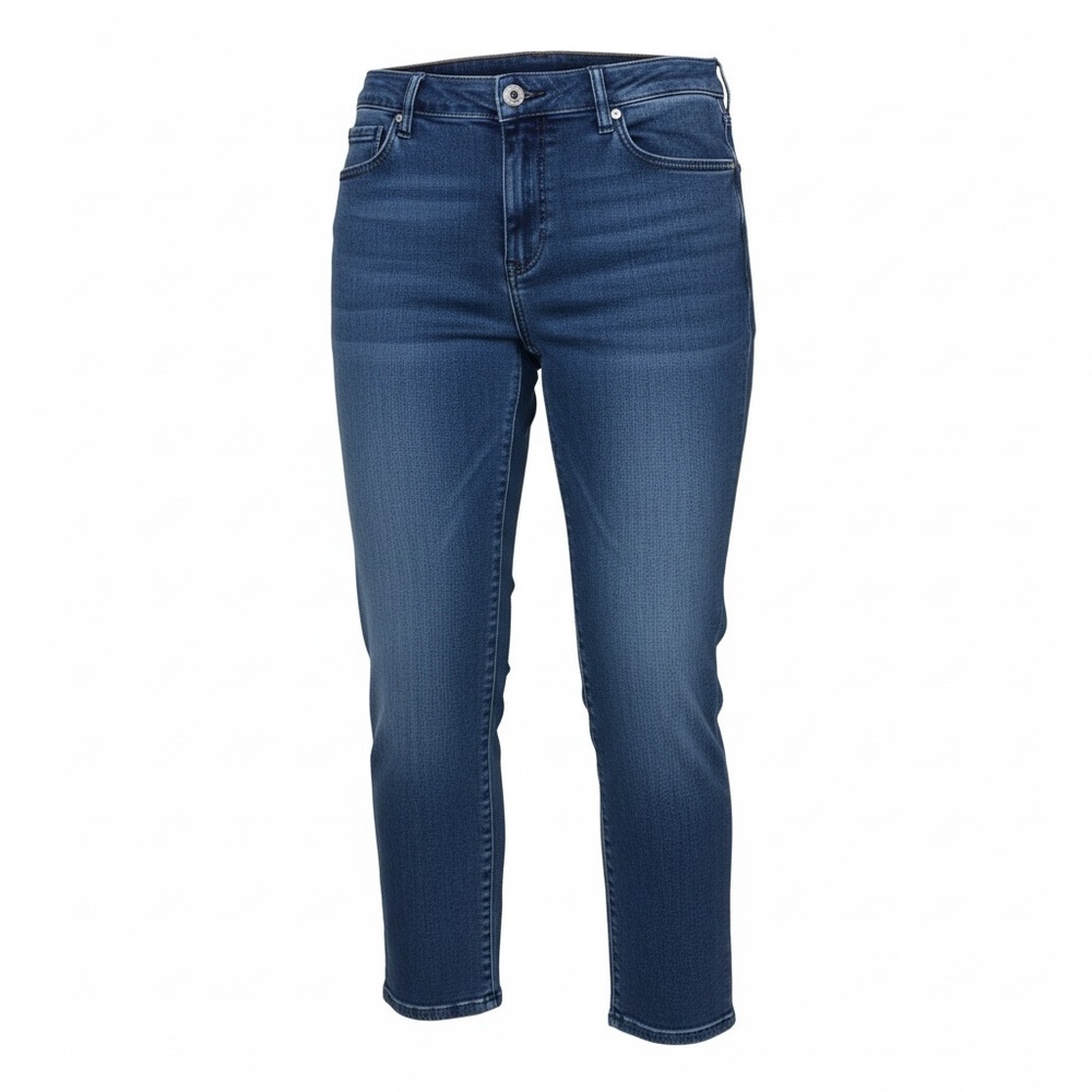 J. JILL Slim Boyfriend Straight Leg Jeans Dark Blue Wash Size 16
